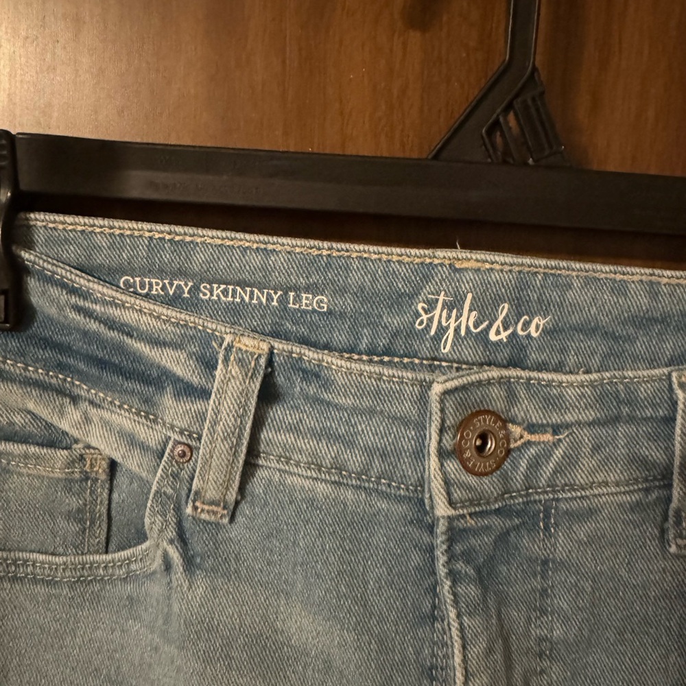 Style & Co. Light Blue Ripped Skinny Jeans - Picture 2 of 6